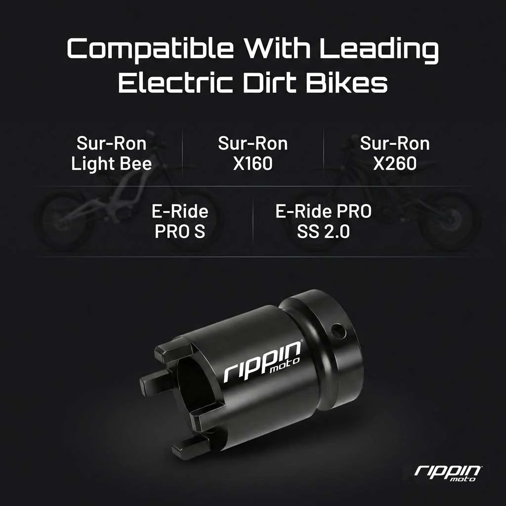 4-Pin Jackshaft & Swing Arm Lock Nut Socket | Sur-Ron & E-Ride Pro | by Rippin Moto