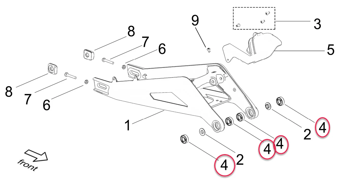 Bearing Kit Swingarm Surron LBX by eDirtyBike