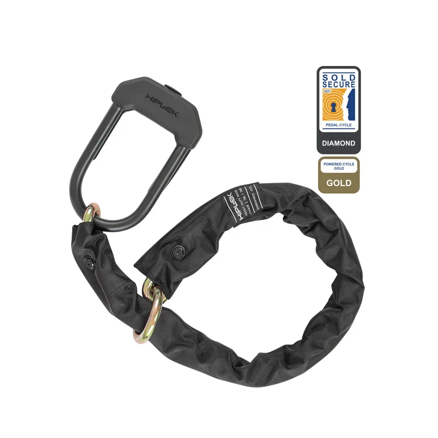 Hiplok DXXL Maximum Security D-Lock & Chain Combo – For E-Bikes, E-motos