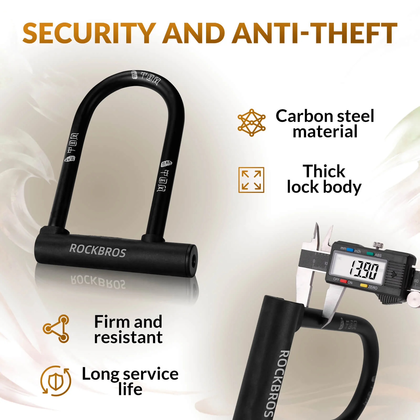 Carbon Steel U-Lock | Bicycle and Everyday Security