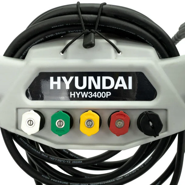 Hyundai 3400psi / 234 bar 209cc Petrol Pressure Washer, 9L/min, 10m Hose & Detergent Tank | HYW3400P - View 4