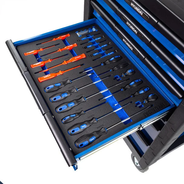 Hyundai Tool Chest 175 Piece 7 Drawer Castor Mounted Roller Cabinet | HYTC9006 - View 3