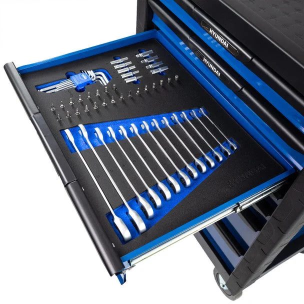 Hyundai Tool Chest 175 Piece 7 Drawer Castor Mounted Roller Cabinet | HYTC9006 - View 4