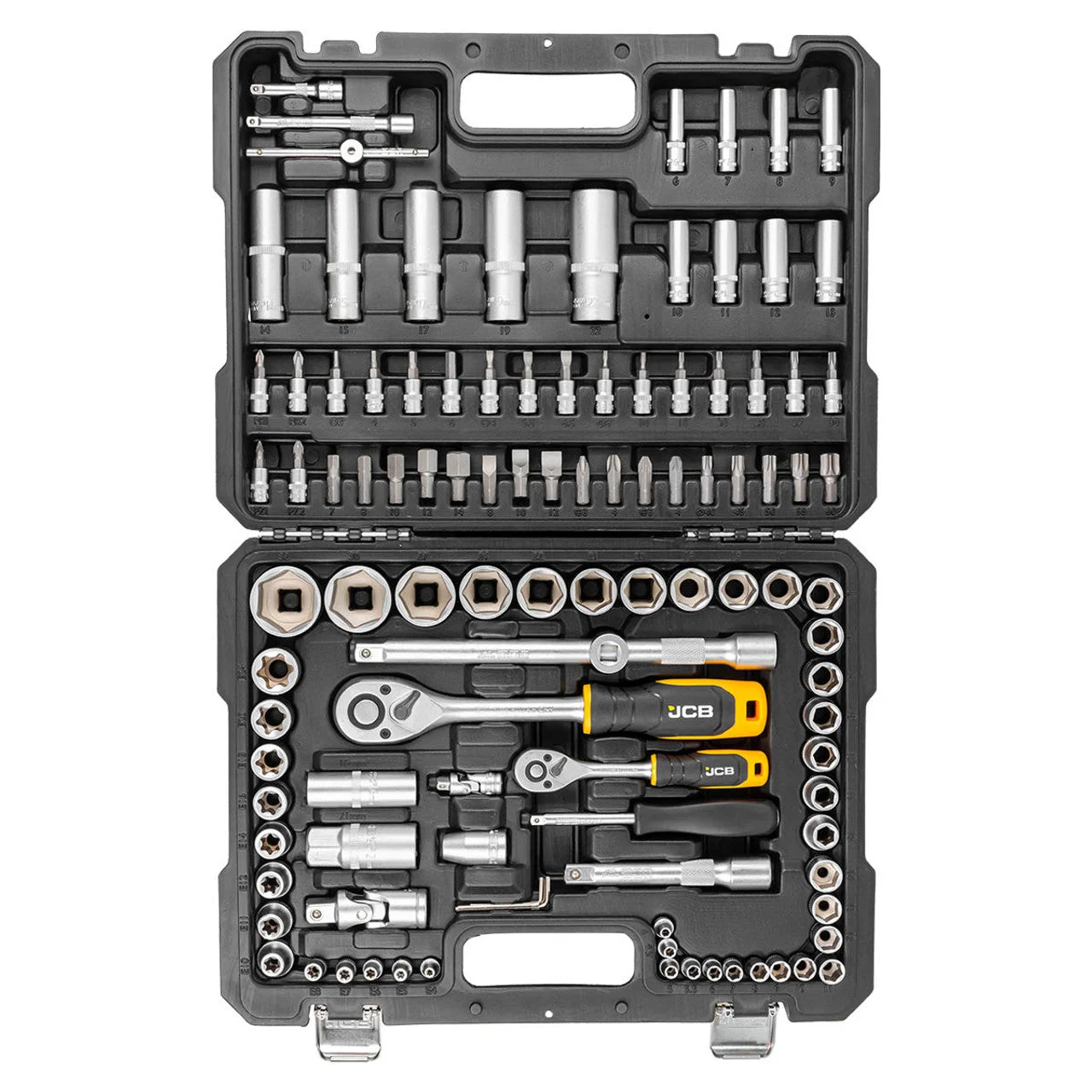 JCB 108 Piece Socket and Bit Set, Chrome Vanadium Steel | JCB-41082-5 - View 3