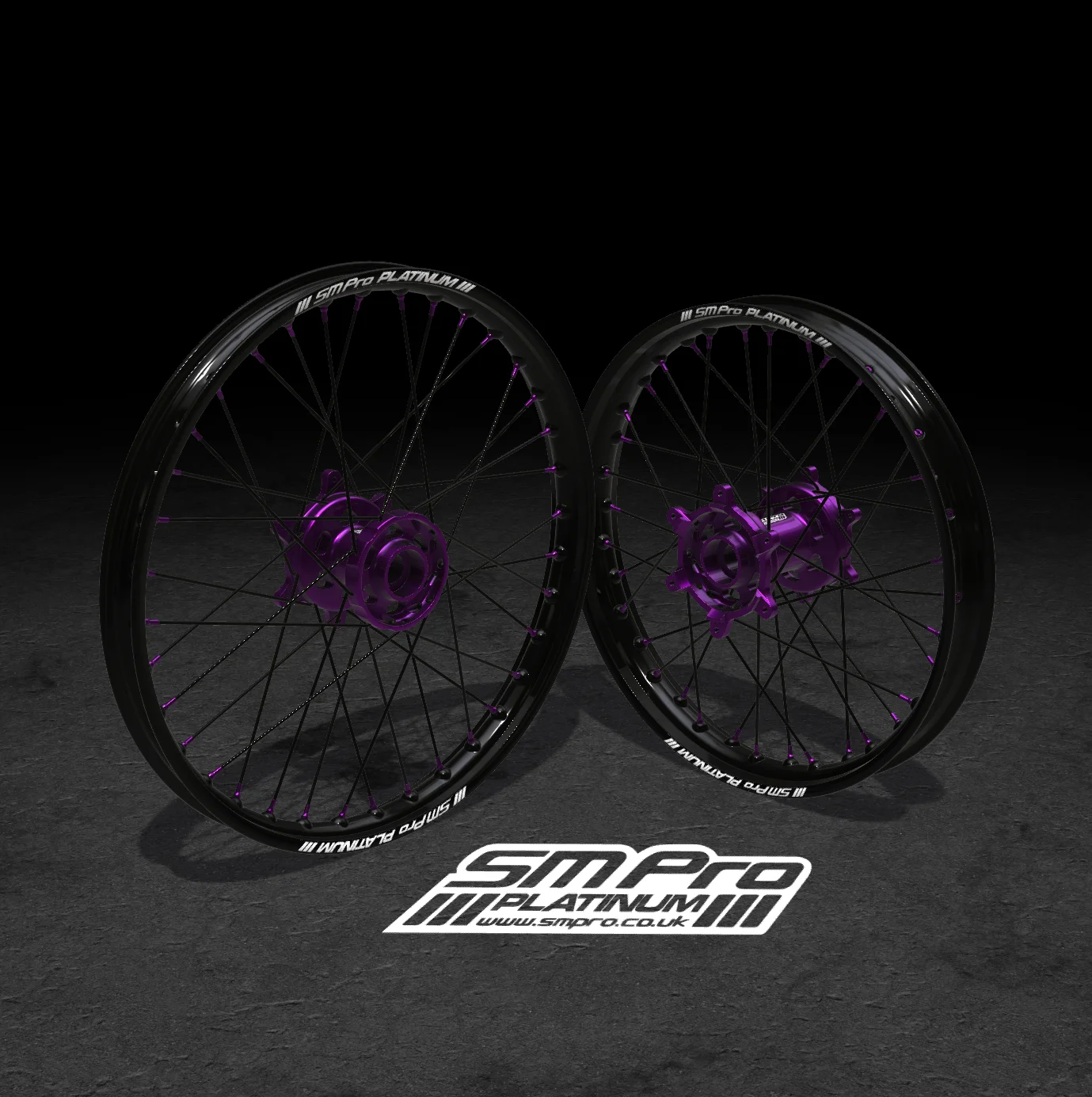 SM PRO SUR RON WHEEL SET 19/16 - STANDARD PURPLE/PURPLE COMBO