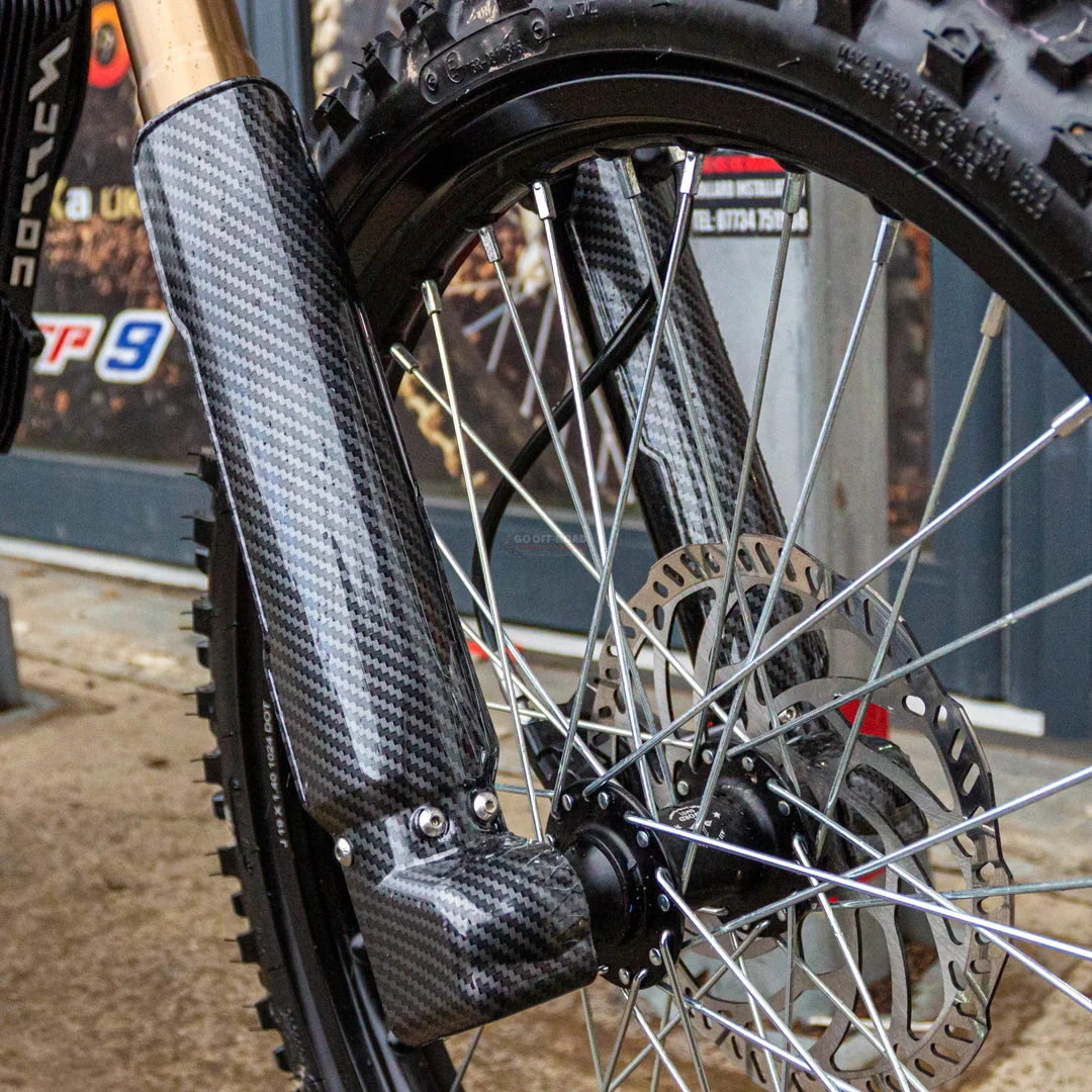 Sur Ron Light Bee Carbon Plastic Fork Guards (KKE ONLY) - View 3