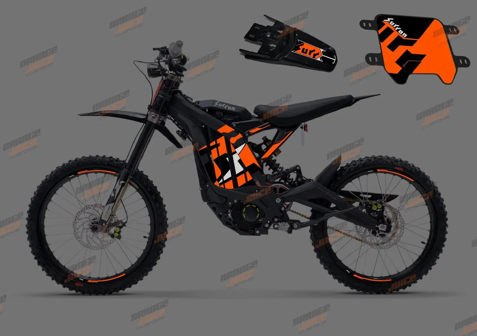 SUR RON LIGHT BEE OEM GRAPHICS KIT - ORANGE HOLOGRAPHIC - View 2